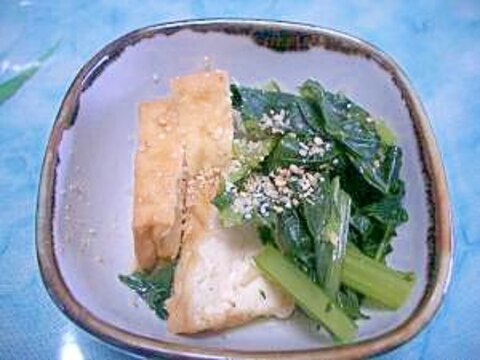 カルシウムたっぷり！！簡単小松菜と揚げの煮物